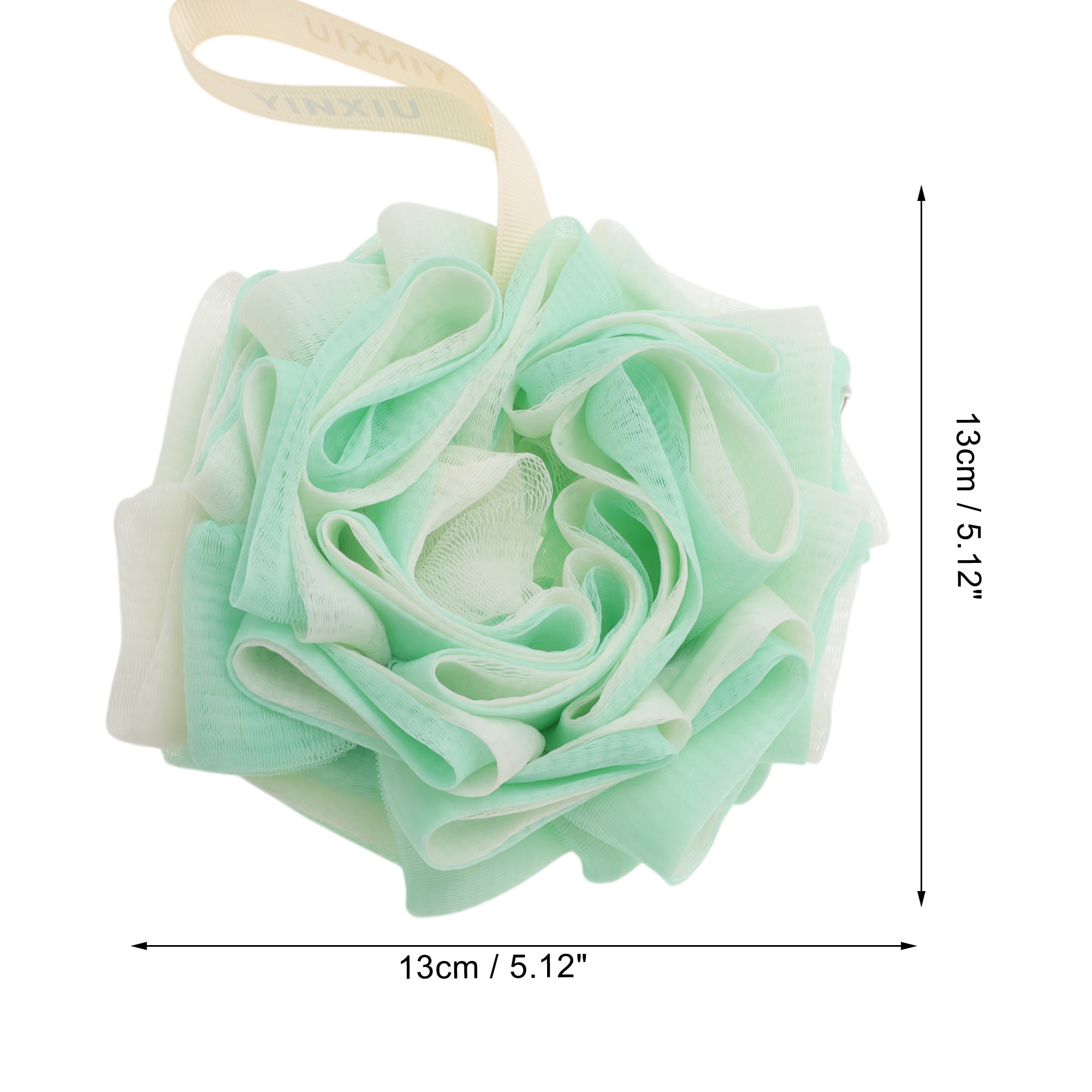 Unique Bargains Convenient Bath Shower Loofah Sponge 1 Pc White, Green