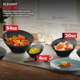 thumbnail image 5 of 4 Pack 20oz Black Disposable Plastic Bowls, Medium Snack Salad Bowls for Party Buffet, 5 of 14