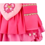 Guvpev Halloween Princess Costume for G'irl's, Pink Princess Dress with Jacket, Belt & Heart Bag, Halloween Cosplay Party Outfit & Fancy Dress Up