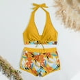 thumbnail image 3 of RQYYD Two Piece Bathing Suit with Shorts for Women Push Up Bikini Swimsuit Set with Boy Short Bikini Sets for Womens, 3 of 6