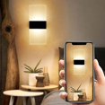 thumbnail image 3 of Lámpara de pared magnética moderna con control táctil LED de 2,5 W con luces de camino recargables por USB, luz nocturna de brillo ajustable, blanco cálido de 3000 K para dormitorio, sala, 3 of 5