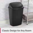 thumbnail image 4 of Sterilite Kitchen Trash Can, 7.5 Gallon Plastic Garbage Bin with Swing Top Lid, Black, 4 of 8