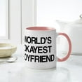 thumbnail image 6 of CafePress - World's Okayest Boyfriend Mug - 11 oz Ceramic Mug - Novelty Coffee Tea Cup, 6 of 6