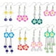 thumbnail image 1 of 8 pares de pendientes de plumeria para mujer con flores colgantes, 1 of 4