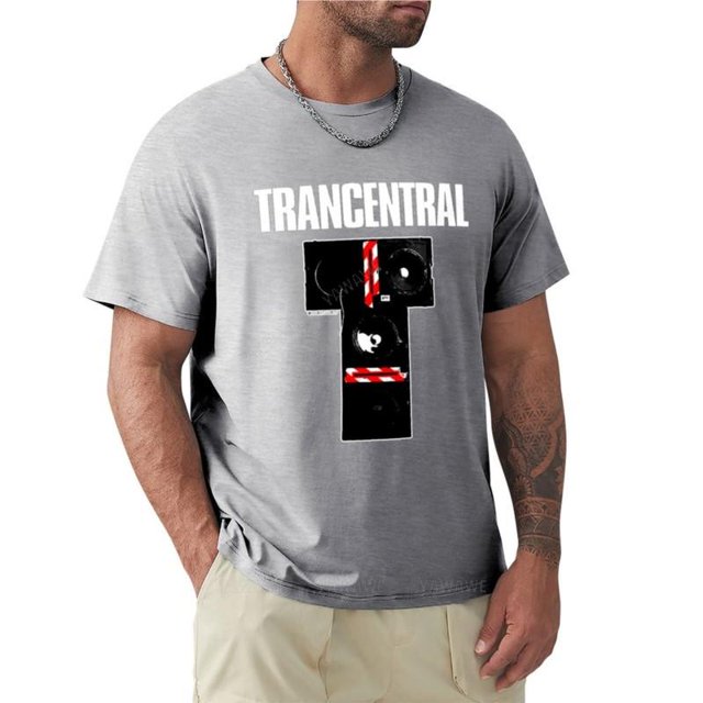 Camiseta de verano para hombre camisa con estampado de KLF TRANCENTRAL negra