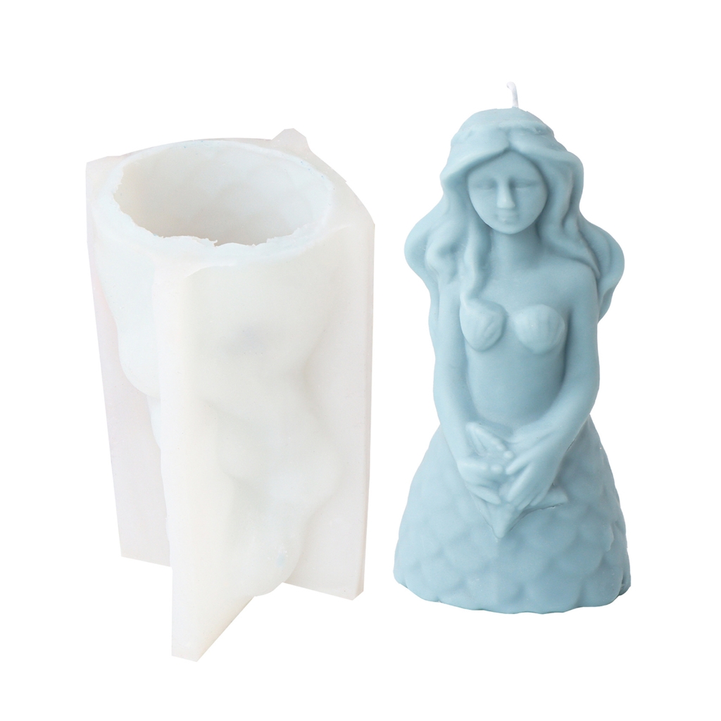 Silicone Candle Mold for Home Decorations Wax Mold Long Hair Candle Making DIY Candle Art Craft