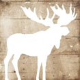 thumbnail image 2 of White On Wood Moose Poster Print by Jace Grey   JGSQ736A, 2 of 2