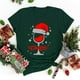 thumbnail image 2 of Gibobby Camiseta Navideña De La Mujer Camiseta de manga corta con cuello redondo y estampado de Navidad para mujer(Verde,CH), 2 of 5