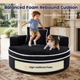 thumbnail image 6 of Lunale 54" Oversized Chaise Lounge Chair Indoor, Round Boneless Cloud Couch, No Assembly Required, Accent Reading Chair for Living Room, Black Corduroy, 6 of 9