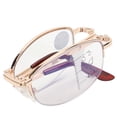 thumbnail image 1 of Copias plegibles Presbitópicos Progresivas Multifocales Bloqueo de Luz azul Gafas de Lectura para Hombres Mujeres+150 Marco de Oro, 1 of 7