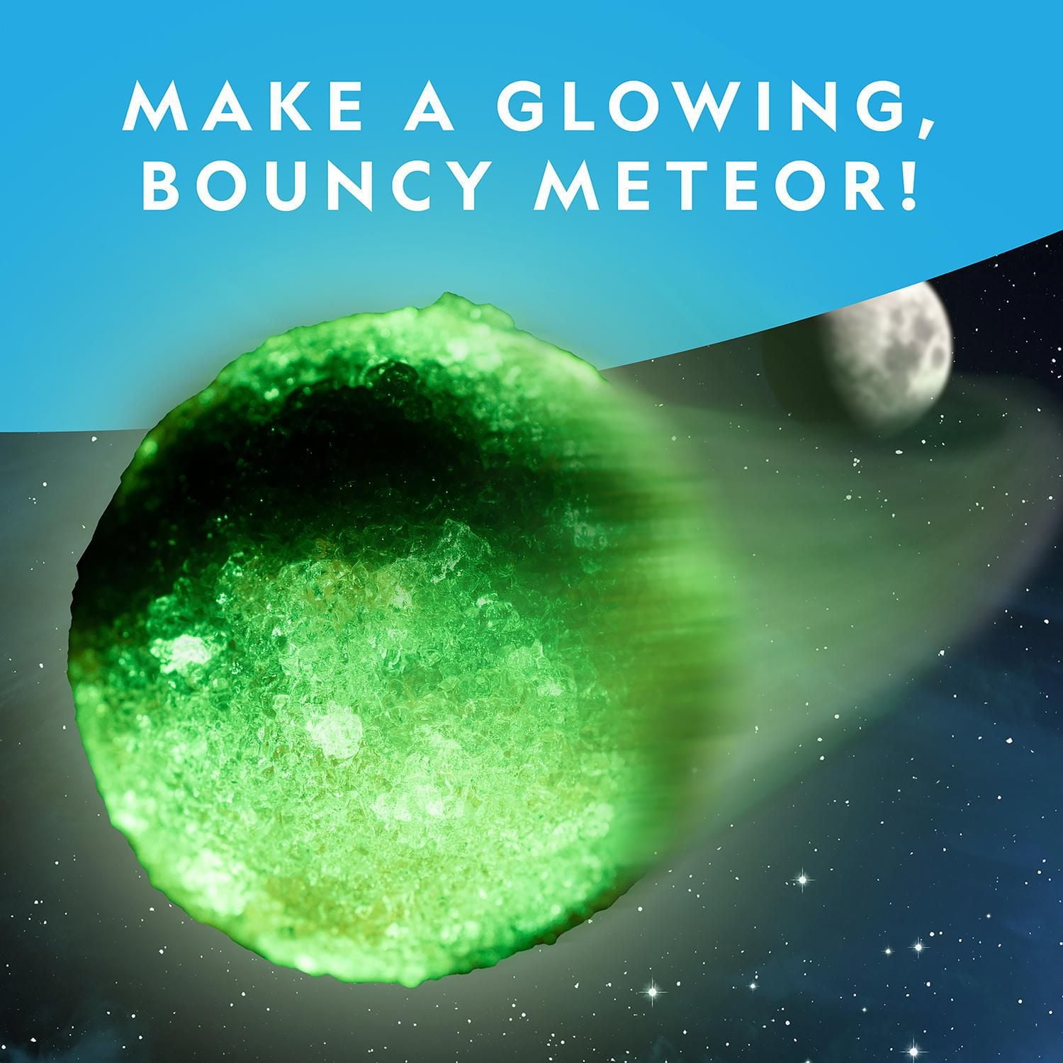 National Geographic Glow-in-the-Dark Meteor STEM Kit, Create 2 Glowing Bouncy Balls