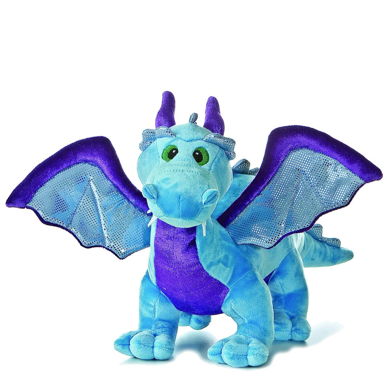 stuffed blue dragon