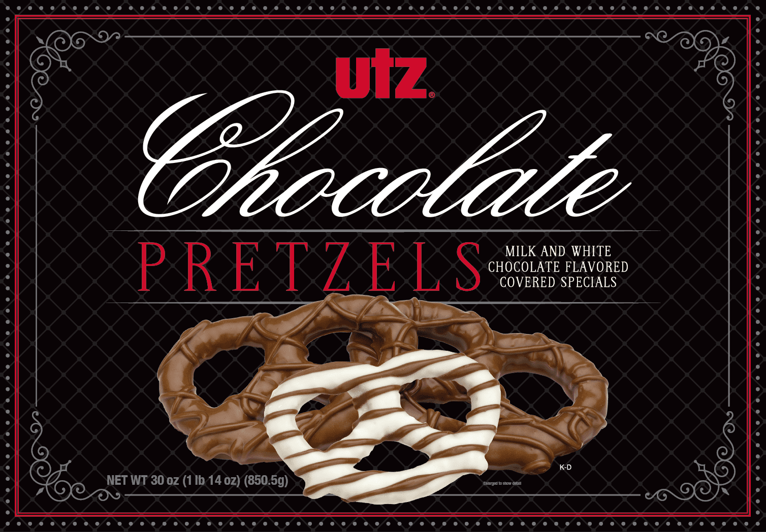 Utz Milk & White Chocolate Covered Pretzel Box (70 Pretzels, 30 Oz.) 