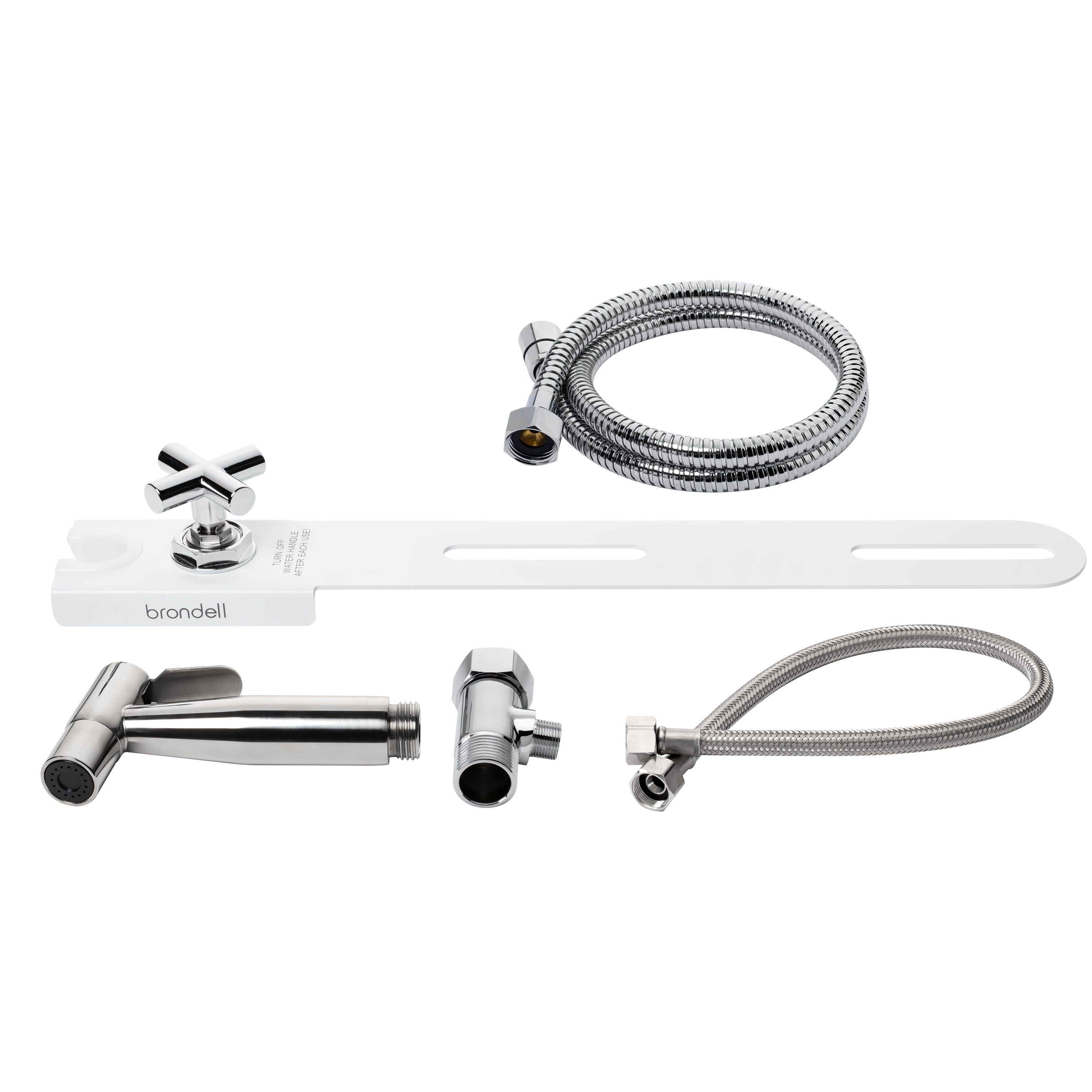 CleanSpa Luxury Hand-Held Bidet Holster with Integrated Shut Off, White
