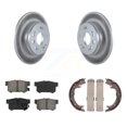 thumbnail image 1 of Transit Auto Rear Disc Coated Rotors Semi-Metallic Pads and Parking Brake Shoes Kit for Car 2002-2004 Honda CR-V KGS-103106, 1 of 11