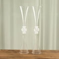 thumbnail image 6 of Efavormart 2 Pack | 27" Clear Crystal Embellishment Trumpet Table Centerpiece, Reversible Plastic Flower Vase, 6 of 7