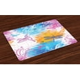 thumbnail image 1 of Ambesonne Animal Place Mats Set of 4, Butterflies Dragonflies, Standard Size, Multicolor, 1 of 4