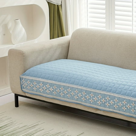 

PORK Waffle Quilting Anti-Slip Sofa Cover with Snowflake Lace Decor Pet Friendly Modern Couch Cover Blanket - 100% Polyester Material Soft and Cozy Easy to Clean Perfect for Living Ro