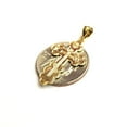 thumbnail image 6 of Genuine 14k yellow gold Three Bar Russian Pectoral Orthodox cross pendant 1.9g, 6 of 13