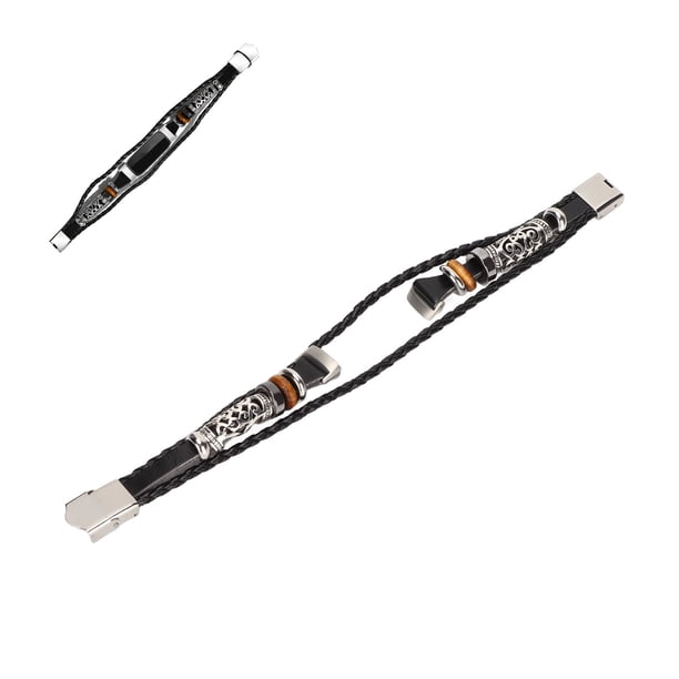 Correa de Reloj Inteligente de Cuero, Correa de Muñeca de Repuesto, Juguetes étnicos para Pájaros, Reloj de Estilo Vintage para Luxeblack