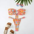 thumbnail image 7 of Sexy Micro Bikini 2024 Woman Swimsuit Pink Plaid Bandeau Swimwear Women Thong Bikinis Set Female Bathing Suit Beach Wear Biquini, 7 of 7