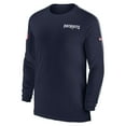 thumbnail image 2 of Men's Nike Navy New England Patriots Sideline Coach UV Performance Long Sleeve T-Shirt, 2 of 3