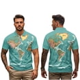 thumbnail image 4 of Uorisanigo World Map Couple Matching Outfit Mens Golf Shirts Size S Quick Dry Short Sleeve Shirts for Work Athletic and Womens Golf Dress with Shorts Zip Front Workout Tennis Dress, 4 of 8