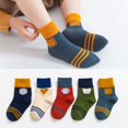 thumbnail image 1 of 5 par/lote de Calcetines bonitos para niñas, Calcetines de algodón con rayas de arco iris de otoño para niños, Calcetines para niños pequeños, Calcetines para niños de 1 a 12 años Tan Jianjun unisex, 1 of 2