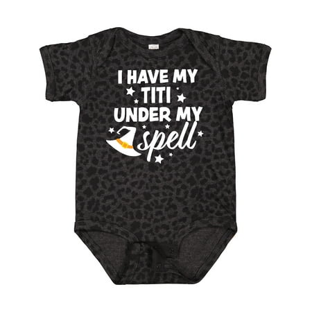 

Inktastic I Have My Titi Under My Spell with Cute Witch Hat Gift Baby Boy or Baby Girl Bodysuit