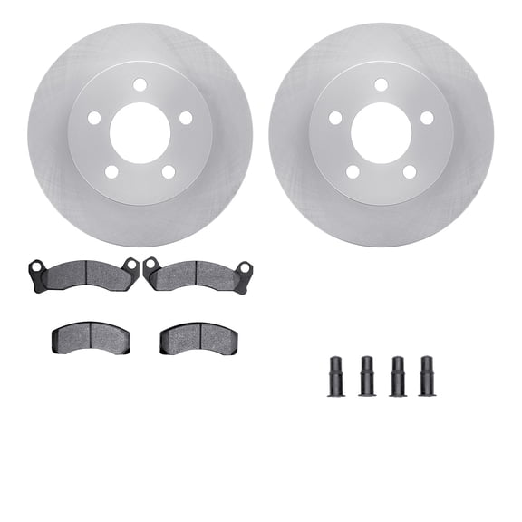 Dynamic Friction Company Front Brake Rotors with 5000 Advanced Brake Pads includes Hardware 6512-56043