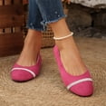 thumbnail image 6 of IEMIEMIEM Women's Fashion Flats Sparkly Rhinestone Chain Dress Shoes Comfortable Round Toe Slip-On Ballet Loafers Hot Pink 10 Wide, 6 of 9
