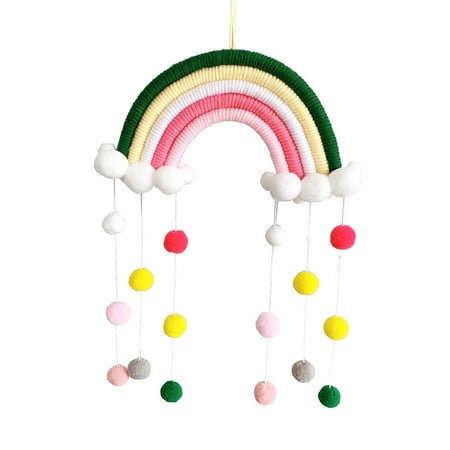 

Mittory Children s Room Decoration Pendant Woven Cloud Rainbow Wall Decoration Pendant