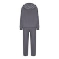 thumbnail image 6 of UAMVSH Women's Fashion Tracksuit Sets Printed Full Zipper Hoodie Tops and Lightweight Casual Straight Leg Pants Party Clubwear(3X-LargeGray), 6 of 6