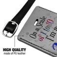 thumbnail image 3 of 26.2 Marathon Scale of 1 to 10 Rainbow Runner Rectangle Leather Luggage Card Suitcase Carry-On ID Tag, 3 of 7