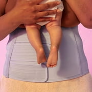 Frida Mom Postpartum Abdominal Binder for Post Maternity Compression, Shaping, and Support, Adjustable Belly Band, Grey