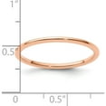 thumbnail image 4 of 14K Rose Gold 1.2mm Half Round Stackable Band (Size 4.5) Made In United States stk17-120r-4.5, 4 of 5
