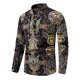 thumbnail image 1 of Camisa de lino de algodón de moda casual para hombres Top de cuello en V étnico con estampado de manga larga Pompotops  oipoqjl53142, 1 of 9