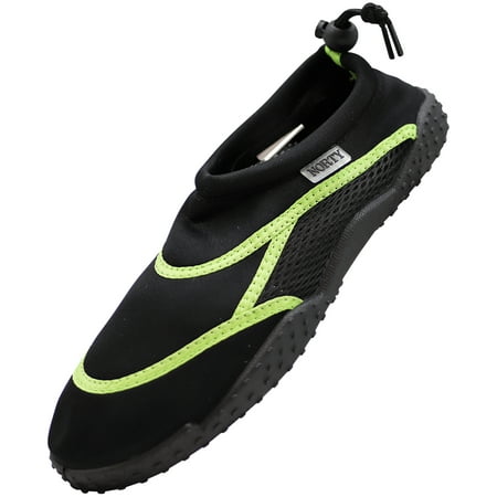 

NORTY Mens Water Shoes Adult Male Surf Shoes Black Lime 12