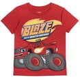 thumbnail image 3 of Blaze and the Monster Machines Toddler Boys' 2-Pack Short Sleeve T-Shirts Red Blue, 3 of 5