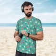 thumbnail image 4 of Wukai Cherry Strawberry Floral Print Men's Short-Sleeved Mesh T-Shirt,Quick-Dry Short Sleeve Workout T-Shirt-4X-Large, 4 of 8