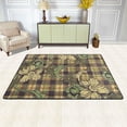 thumbnail image 3 of YFYANG 36"x24" Non-Slip Flannel Carpet Doormat, Living Room Bedroom Office Decorative Area Rugs, Indoor Baroque Style Floral Texture Floor Mats, 3 of 7