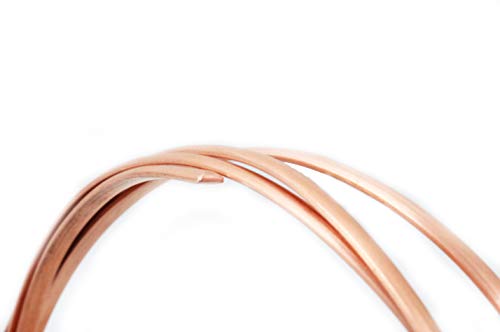 8 Gauge, 99.9% Pure Copper Wire, Half Round, Dead Soft, CDA #110 - 5ft from Craft Wire
