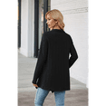 thumbnail image 4 of Cárdigan para Mujer, Elegante, Informal, de Larga, Abierto, Color Negro, Talla M, 4 of 6