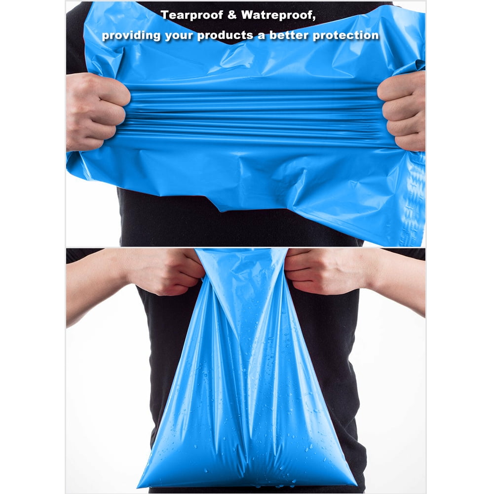 SJPACK 100 Pcs 10'' x 13'' Blue Poly Mailer Envelopes Shipping Bags with Self Adhesive, Waterproof and Tear-Proof Postal Bags