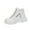White, variant on Women Winter Boots Snow Warm Fleece Lined Winter Shoes Lace up Comfortable Non Slip Ankle Platform Boots Outdoor Black 7(39)