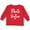 Red, variant on Inktastic Paris Bonjour with Hearts in White Text Boys or Girls Long Sleeve Toddler T-Shirt