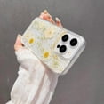 thumbnail image 6 of iPhone 14 Pro Flower Case,Clear Soft Flexible Rubber Pressed Dry Real Flowers Case Women Girls Glitter Floral Cover for iPhone 14 Pro -White, 6 of 18