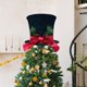 thumbnail image 5 of Adorno de escritorio con forma de sombrero para la punta del de Navidad, decoración navideña de con lazo para cafetería, , an, 5 of 7