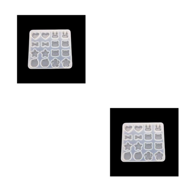 Yuarrent Molde para pendientes, molde para pasteles, resistente al calor, capacidad Manual, fabricante de joyas, colgante antiadherente para Pequeño 2piezas