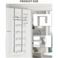 thumbnail image 7 of Hanging Towel Racks for Bathroom No Drill - Over The Door 6-Tier Bath Towel Storage Organizer for Small Bathrooms-Back Door Large Tiered Towel Holder Hanger for Rolled Towels RV Camper Silver, 7 of 7